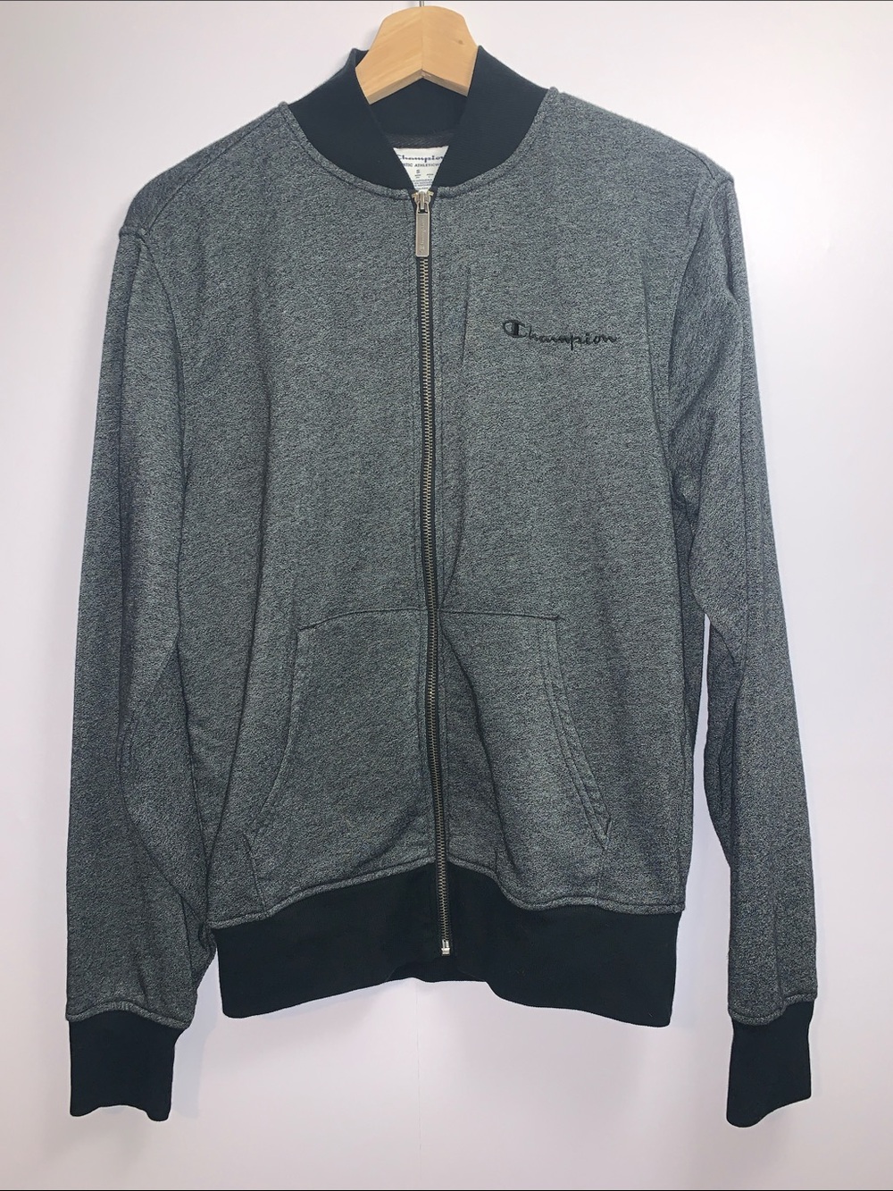 Champion Men's Heather Gray Full-Zip Sweatshirt